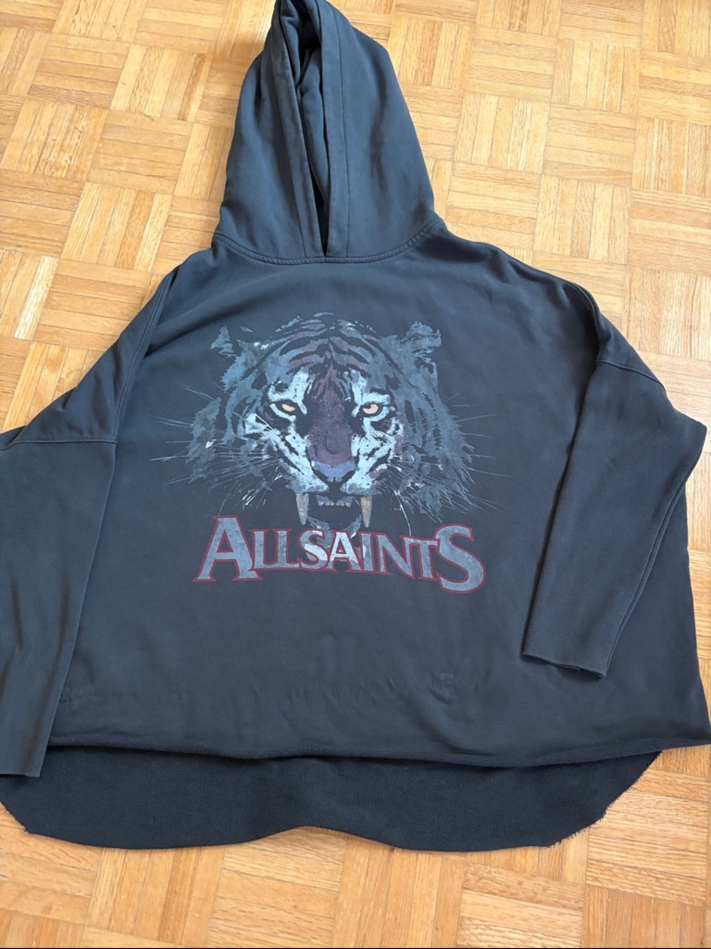 AllSaints Black Tiger Graphic Hoodie